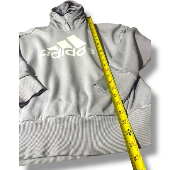 Adidas Women’s Light Gray/Lavender Fitted Sporty Long SleeveHoodie - Picture 10 of 16